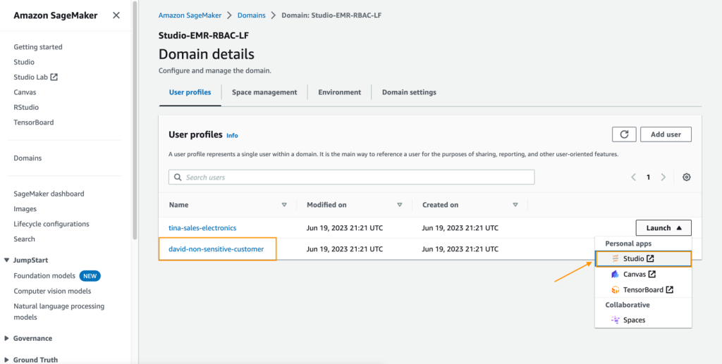 Apply fine-grained data access controls with AWS Lake Formation in Amazon SageMaker Data Wrangler | Amazon Web Services 202 PlatoBlockchain Data Intelligence. Vertical Search. Ai.