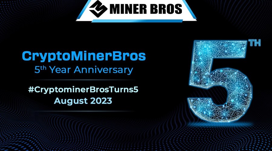 Crypto Miner Bros Celebrates 5 Years of Building the Future in the Crypto Mining Community Jasminer PlatoBlockchain Data Intelligence. Vertical Search. Ai.