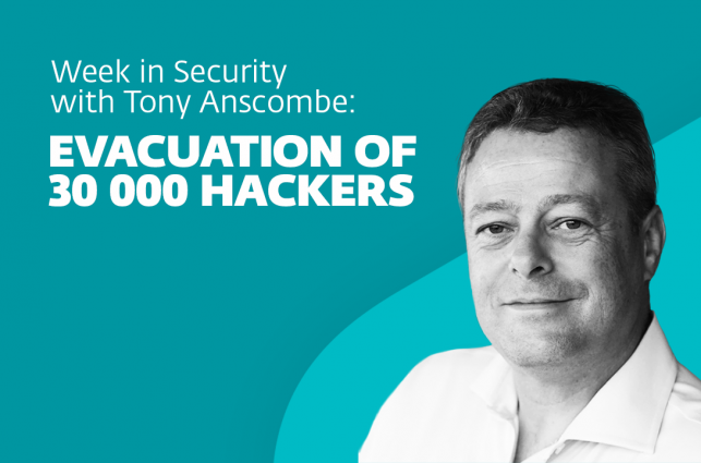 Evacuatie van 30,000 hackers – Week in veiligheid met Tony Anscombe