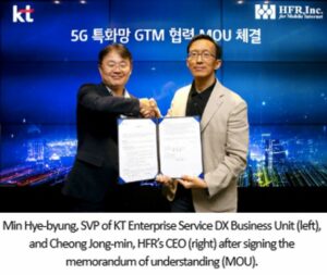 توقع HFR، Inc. اتفاقية مع KT للتعاون في أعمال 5G الخاصة