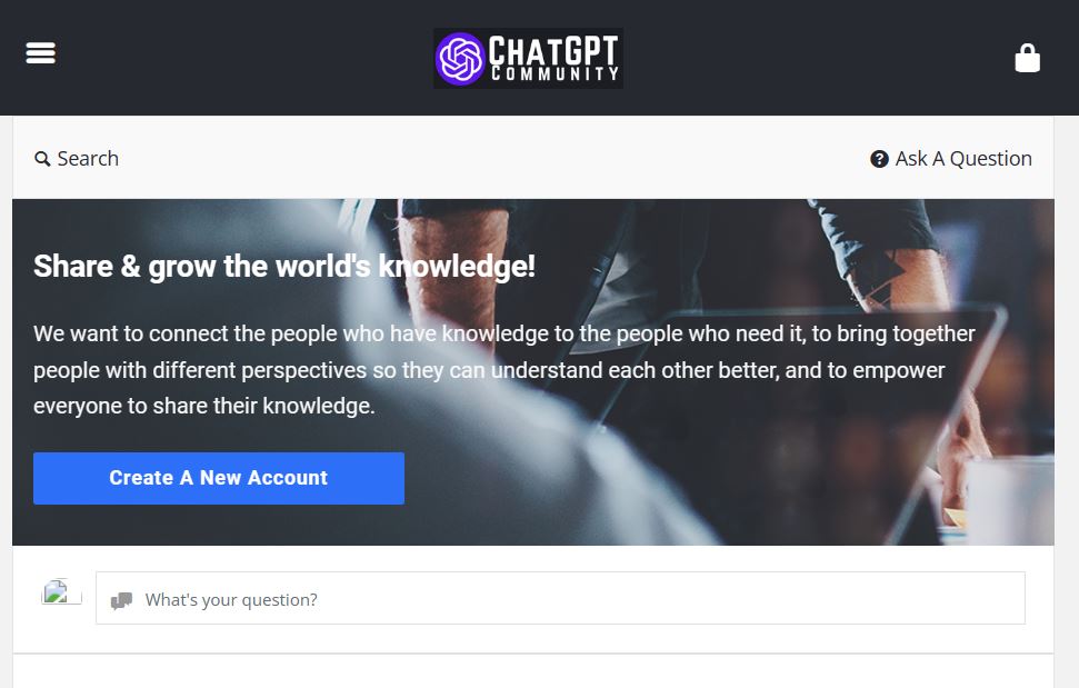 צילום מסך של פורום קהילת ChatGPT
