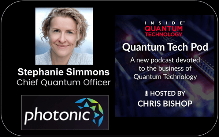 Quantum Tech Pod Episode 54: Silicon Spin Quantum Computing with Stephanie Simmons, Chief Quantum Officer, Photonic - Inside Quantum Technology STEPHANIE PlatoBlockchain Data Intelligence. Vertical Search. Ai.