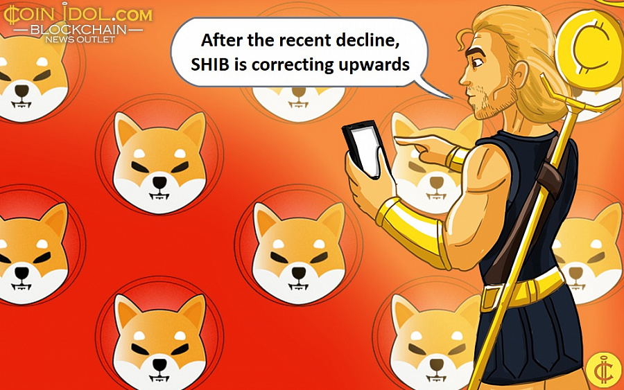 After the recent decline, SHIB is correcting upwards