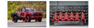 Team Mitsubishi Ralliart on matkalla peräkkäisiin voittoihin Aasian Cross Country Rally 2023 -rallissa uudella Triton-ralliautolla