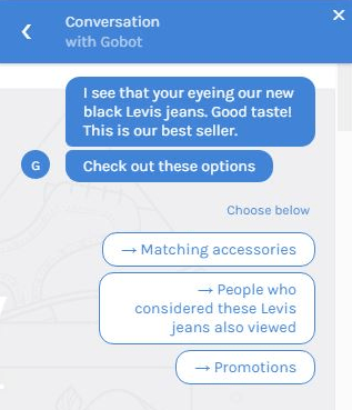 Chatbot de comércio eletrônico Gobot