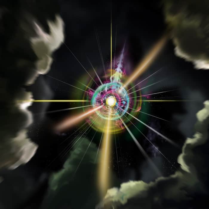 Artist's impression of a synthetic magnetic monopole