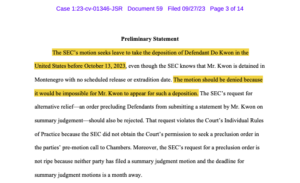 Do Kwon says SEC's extradition request is impossible