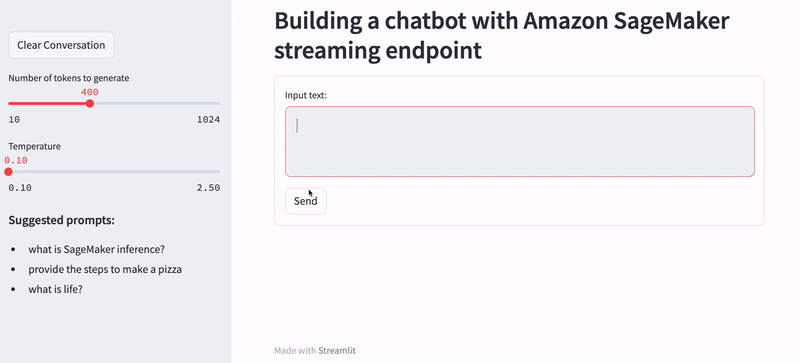 Elevating the generative AI experience: Introducing streaming support in Amazon SageMaker hosting | Amazon Web Services Containers PlatoBlockchain Data Intelligence. Vertical Search. Ai.
