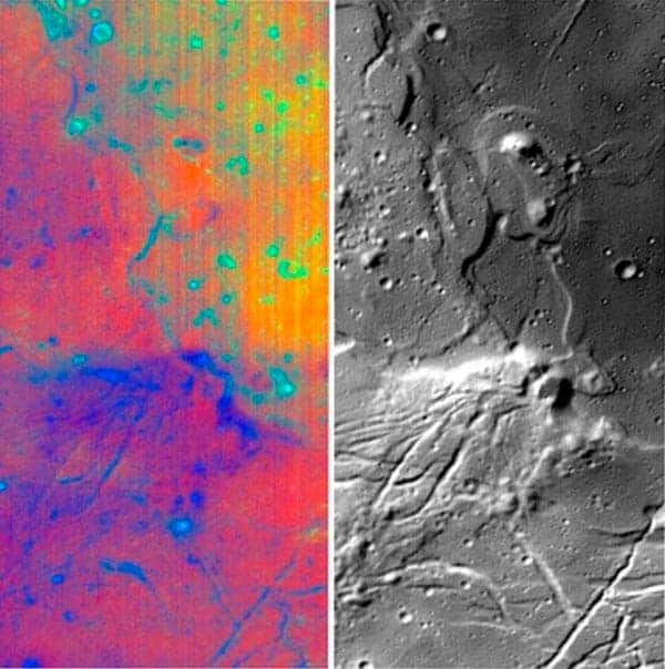 Imagem composta que consiste em um subconjunto de dados do Moon Mineralogy Mapper para a região Orientale