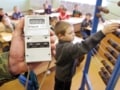 Foto del monitoraggio delle radiazioni in una scuola a Babchin, in Bielorussia