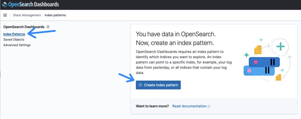 Joonis 7: OpenSearchi indeksi mustrite ülevaade