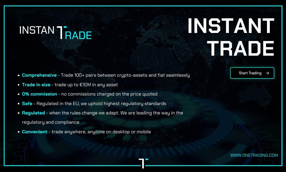 One Trading lanza Instant Trade: el diario Hodl PlatoBlockchain Data Intelligence. Búsqueda vertical. Ai.