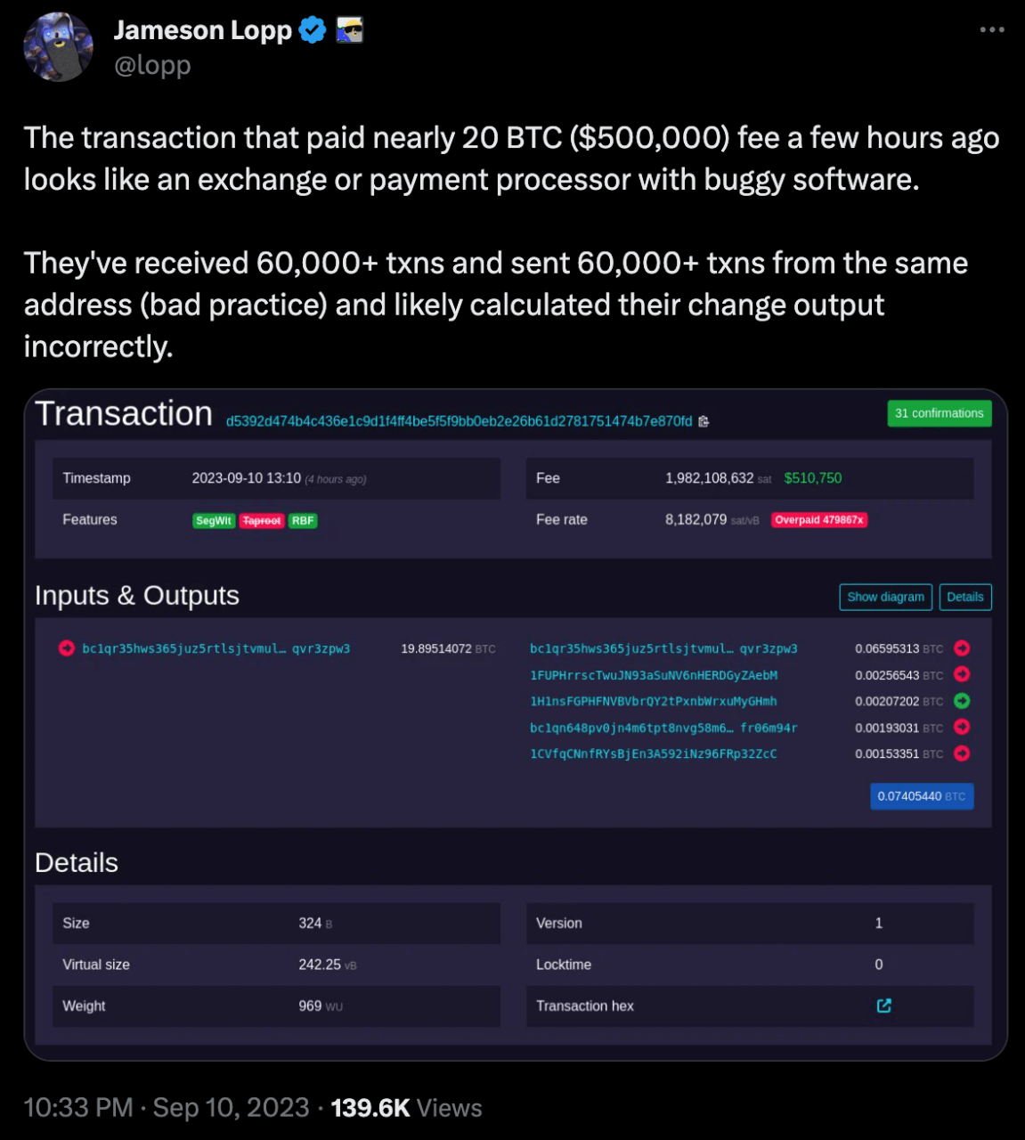 Paxos medger att $510 XNUMX Bitcoin misstag
