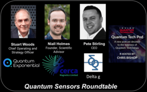 Quantum Tech Pod 56. jagu: Quantum Sensors ümarlaud – Stuart Woods (kvanteksponentsiaalne), Niall Holmes (Cerca Magnetics), Pete Stirling (Delta g) – Quantum Technology sees
