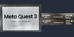 Quest 3 kõrgema salvestusruumi mudeli hind võis lekkida