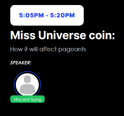 Foto för artikeln - UPPDATERING: Vem presenterade Miss Universe Coin under Philippine Blockchain Week?
