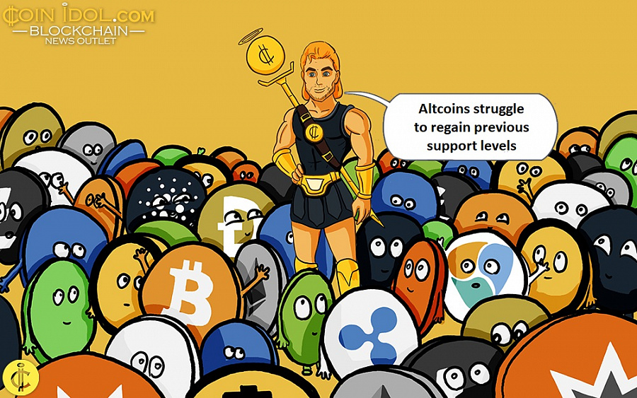 Altcoins struggle to regain previous support levels