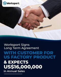 Worksport firma un accordo a lungo termine con un cliente per un prodotto della fabbrica statunitense e prevede vendite annuali per 16,000,000 di dollari, segnando una crescita e una domanda significative presso la fabbrica di New York