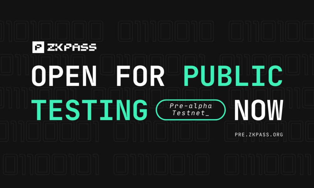 zkPass объявляет об открытии своей пре-альфа-тестовой сети для публичного тестирования