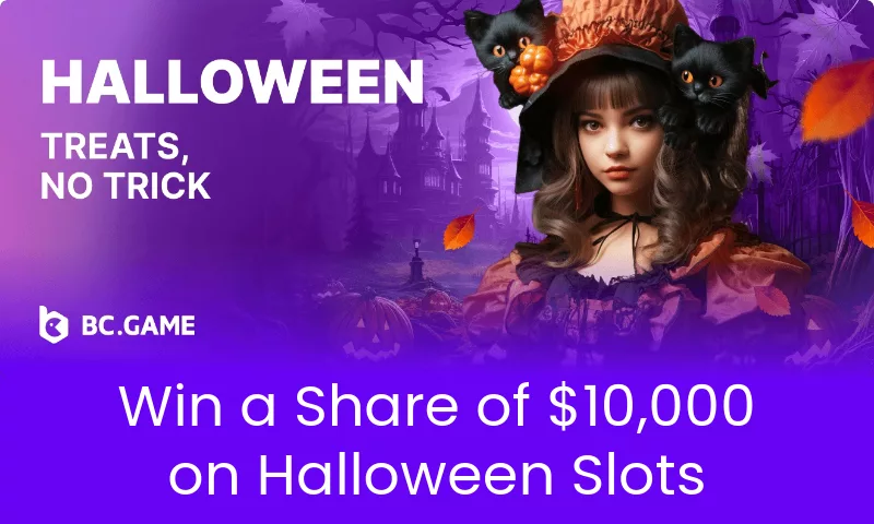 BC.Games Leckereien, kein Trick: Gewinnen Sie einen Anteil von 10,000 $ an Halloween-Slots