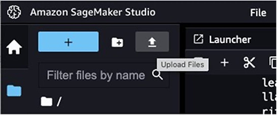 Nalaganje datoteke v SageMaker Studio