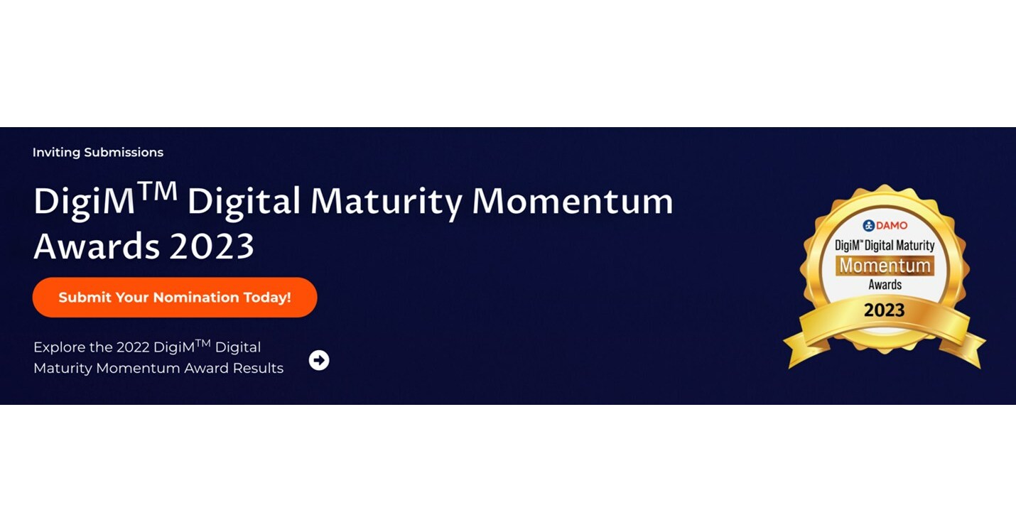 Damo Announces the Launch of the DigiM™ Digital Maturity Momentum Awards 2023 global audience PlatoBlockchain Data Intelligence. Vertical Search. Ai.