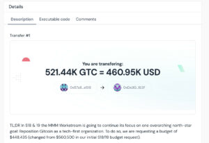 Gitcoin häiritsee siirtoa ja lähettää 460 XNUMX dollaria peruuttamattomaan osoitteeseen