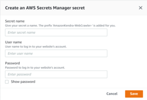 Indeks konten penjelajahan web Anda menggunakan Web Crawler baru untuk Amazon Kendra | Layanan Web Amazon