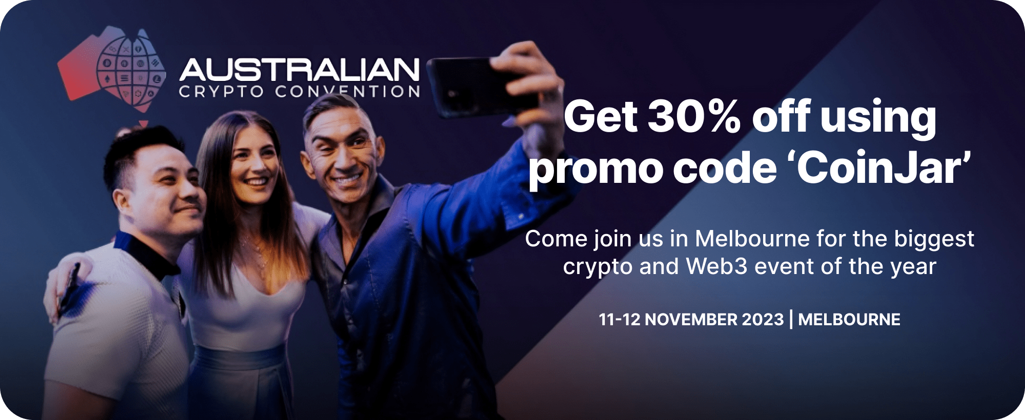 Join us at the Australian Crypto Convention in Melbourne Join us PlatoBlockchain Data Intelligence. Vertical Search. Ai.