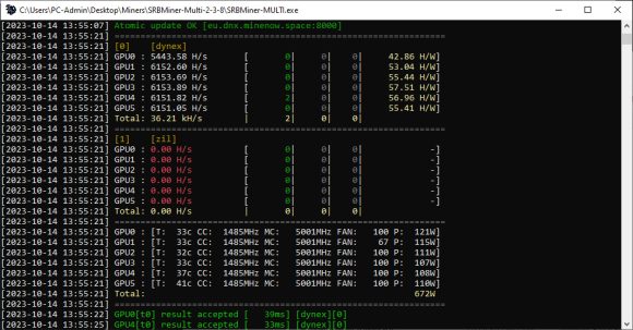 Обязательное обновление для майнеров Dynex (DNX), использующих SRBMiner-MULTI v2.3.7, до версии 2.3.8