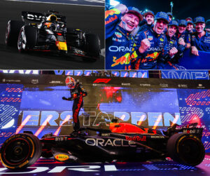 Oracle Red Bull-coureur Max Verstappen wint voor de derde keer op rij het wereldkampioenschap F1-coureurs