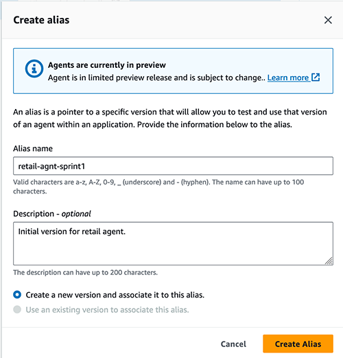 Build a foundation model (FM) powered customer service bot with agents for Amazon Bedrock | Amazon Web Services dialog PlatoBlockchain Data Intelligence. Vertical Search. Ai.