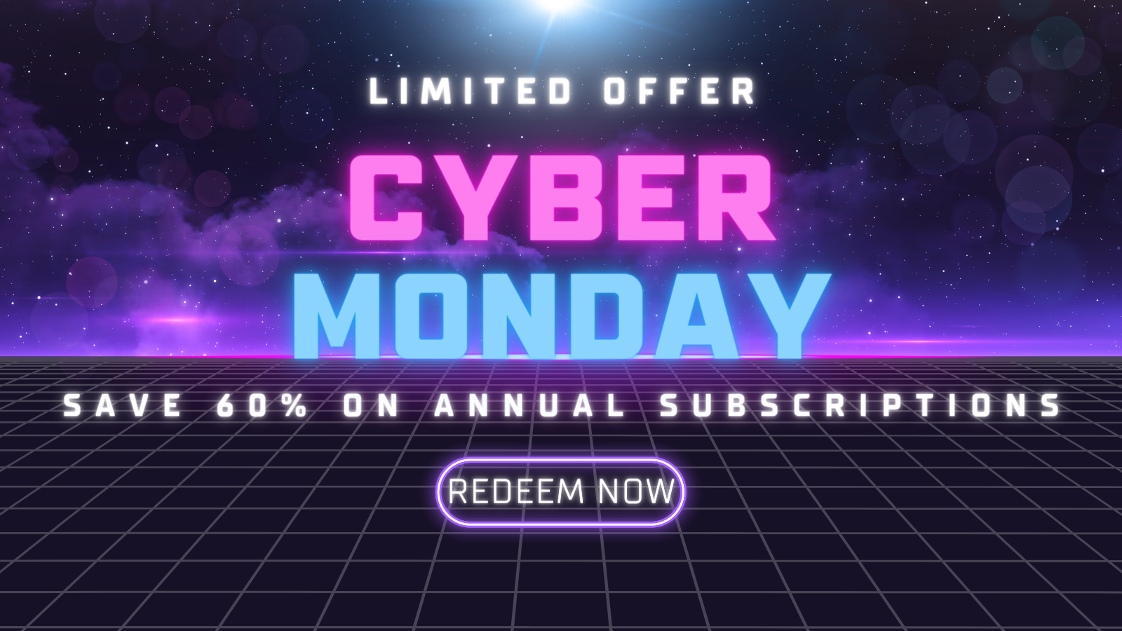 Cyber ​​Monday Sale – 60 % Rabatt