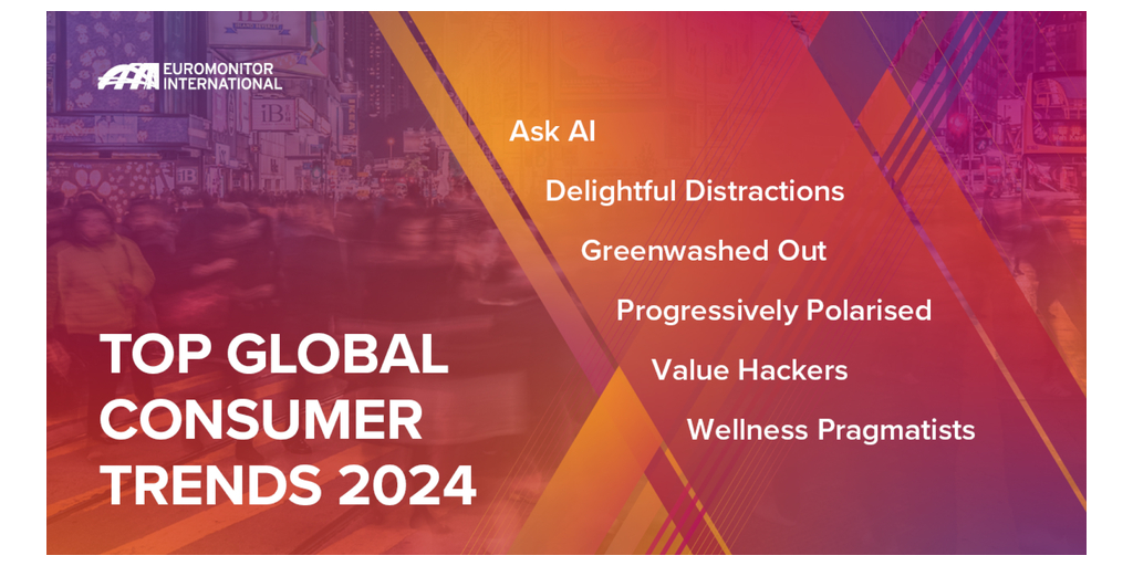 Euromonitor International przedstawia najważniejsze światowe trendy konsumenckie na rok 2024 PlatoBlockchain Data Intelligence. Wyszukiwanie pionowe. AI.