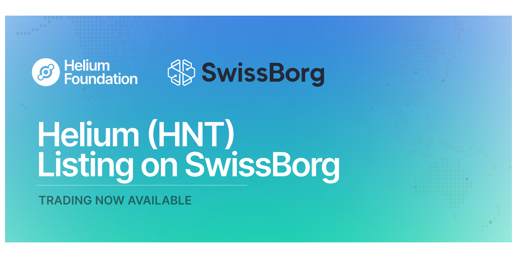 Helium 的 HNT 代币在 SwissBorg PlatoBlockchain 数据智能上上市。垂直搜索。人工智能。