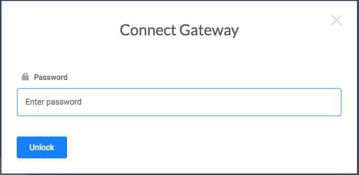 Gateway-Passwort Gatehub verbinden
