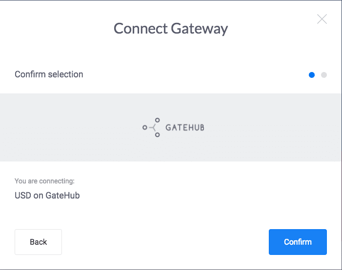 Confirmați Gateway Gatehub
