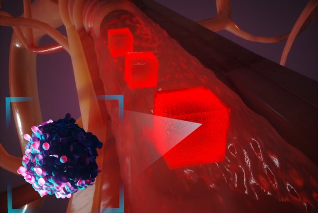 A testen áthaladó rákos sejt számítógépes modellezése