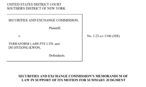 SEC stara się o wydanie wyroku podsumowującego w sprawie Do Kwon i Terraform Labs – CryptoInfoNet