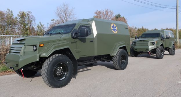 Terradyne Armored Vehicles Inc. saa päätökseen evakuointiambulanssien tuotannon Ukrainalle