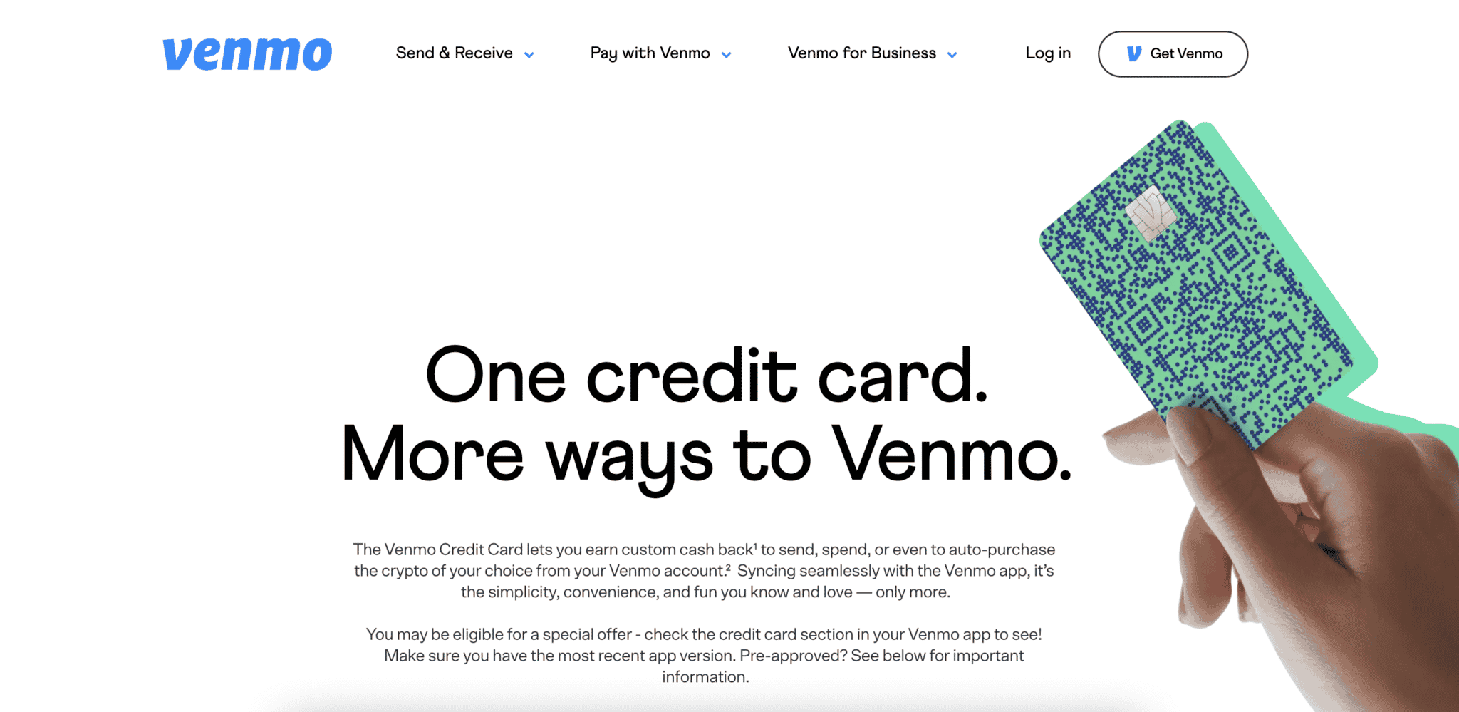 Tarjeta de crédito Venmo