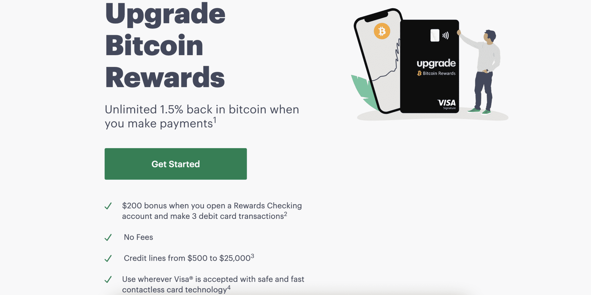 Opgrader Bitcoin Rewards Visa