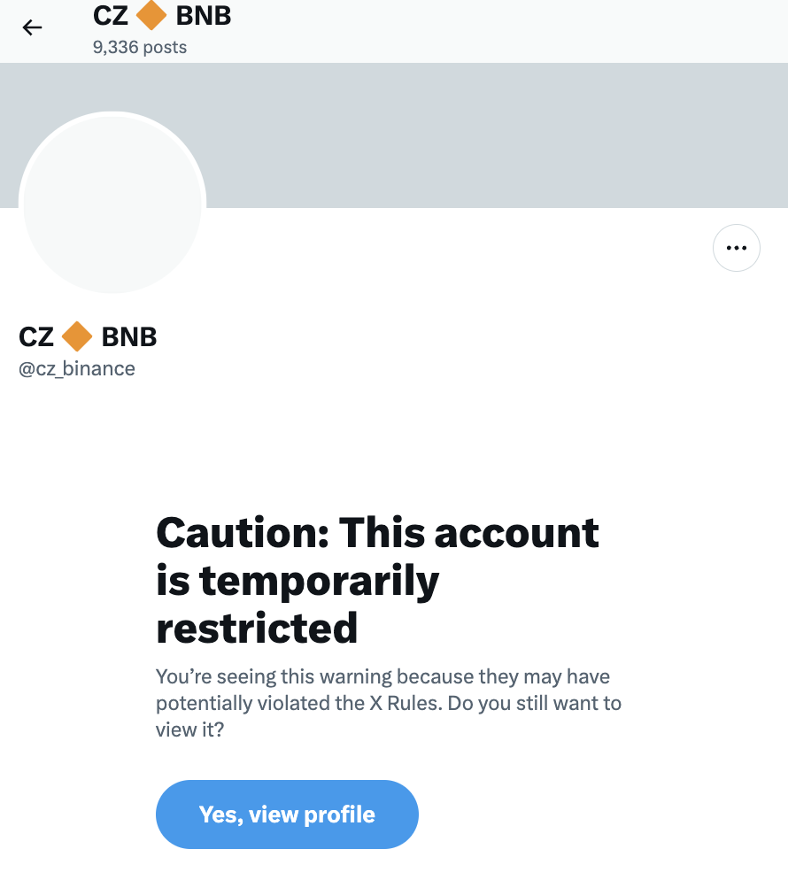 X restricts Changpeng Zhao’s account after name change removes ‘Binance’ Davis PlatoBlockchain Data Intelligence. Vertical Search. Ai.
