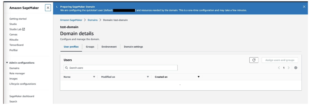 Amazon SageMaker کاروباری اداروں کے لیے SageMaker ڈومین کی ترتیب کو آسان بناتا ہے تاکہ وہ اپنے صارفین کو SageMaker پر بھیج سکیں ایمیزون ویب سروسز پلیٹو بلاکچین ڈیٹا انٹیلی جنس۔ عمودی تلاش۔ عی