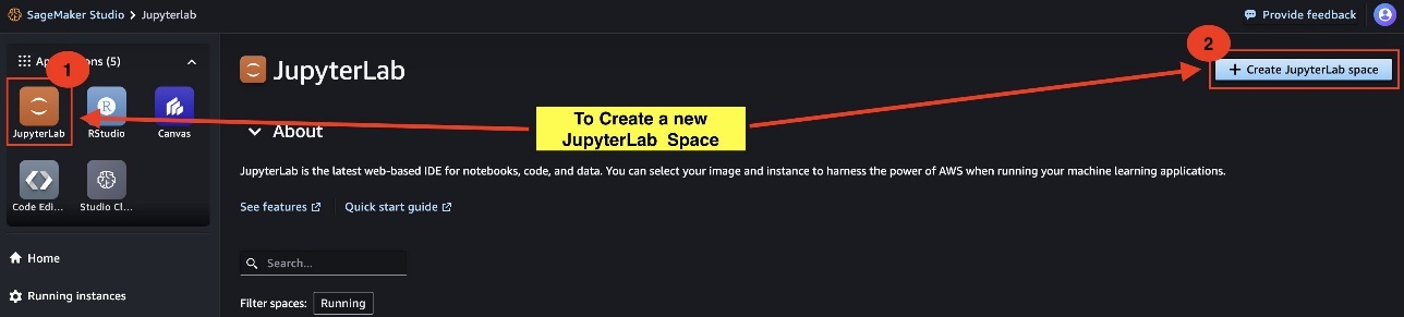 Boost productivity on Amazon SageMaker Studio: Introducing JupyterLab Spaces and generative AI tools | Amazon Web Services PlatoBlockchain Data Intelligence. Vertical Search. Ai.