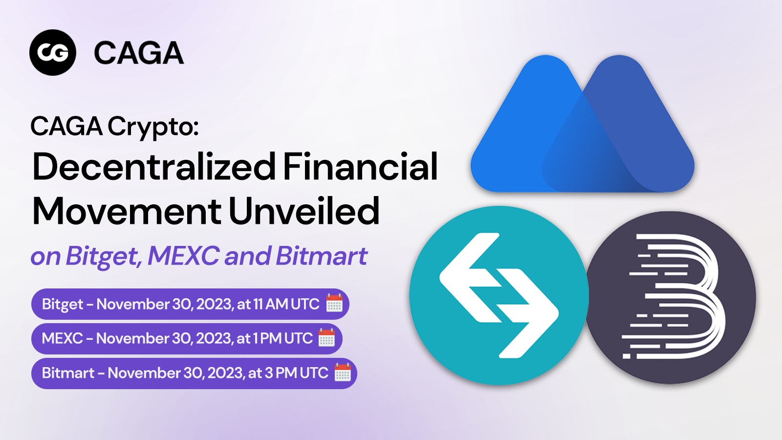 CAGA Crypto – Decentralized Financial Movement Unveiled on MEXC and Bitget - The Daily Hodl PlatoBlockchain Data Intelligence. Vertical Search. Ai.