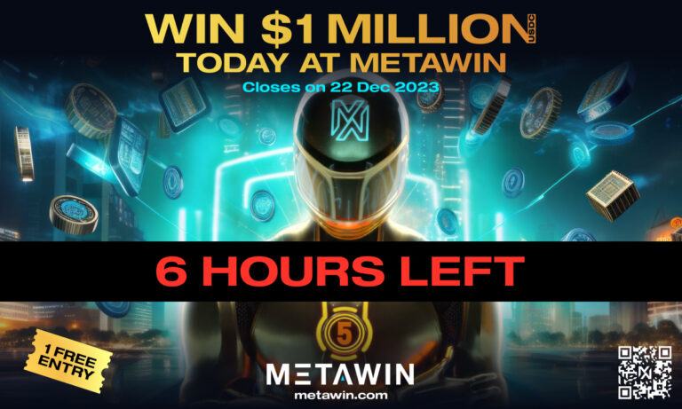 Ura tiktaka: še 6 ur v vznemirljivi MetaWinovi nagradni tekmi za 1 milijon dolarjev USDC