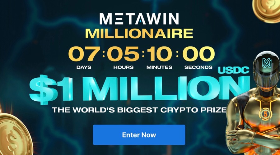 Metawin Counts Down to Massive $1 Million Dollar Prize Draw igniting PlatoBlockchain Data Intelligence. Vertical Search. Ai.