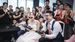 Молодята в Китаї влаштували змагання з кіберспорту на своєму весіллі
