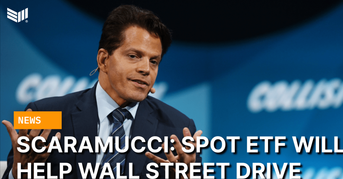 Scaramucci: Spot ETF Will Help Wall Street's Salesforce Drive Billions Into Bitcoin Anthony Scaramucci PlatoBlockchain Data Intelligence. Vertical Search. Ai.